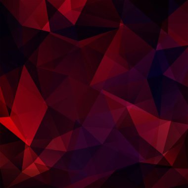 Soyut poligonal vektör arka plan. Geometrik vektör çizim. Yaratıcı tasarım şablonu. Koyu kırmızı, mor, siyah renk.