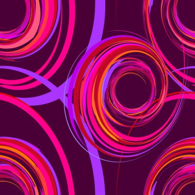 Pembe, mor geometrik öğeleri, vektör çizim ile soyut seamless modeli