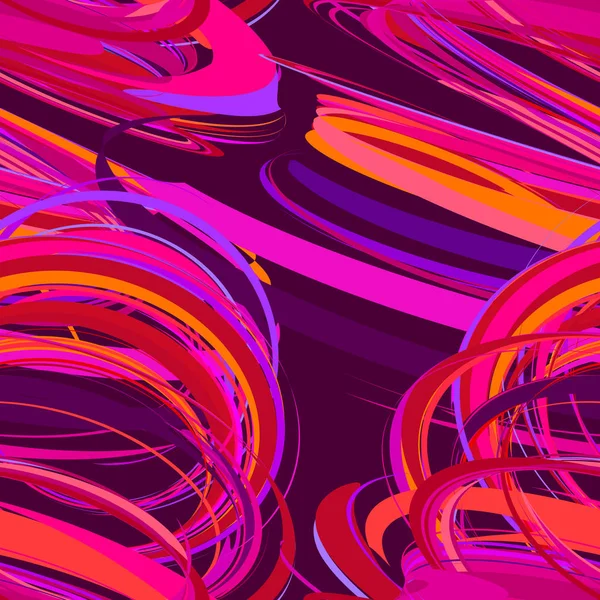분홍색, 보라색, 기하학적 요소, 벡터 일러스트 레이 션과 추상 원활한 패턴 — 스톡 벡터