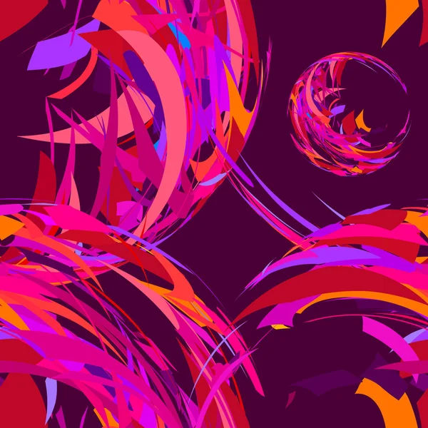 Patrón sin costura abstracto con elementos geométricos rosa, púrpura, ilustración vectorial — Archivo Imágenes Vectoriales