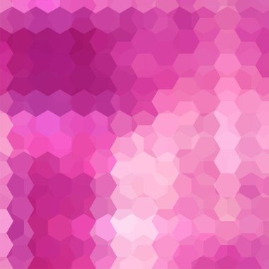 Geometrik şekillerin arka planı. Pembe mozaik desen. Vektör EPS 10. Vektör illüstrasyonu