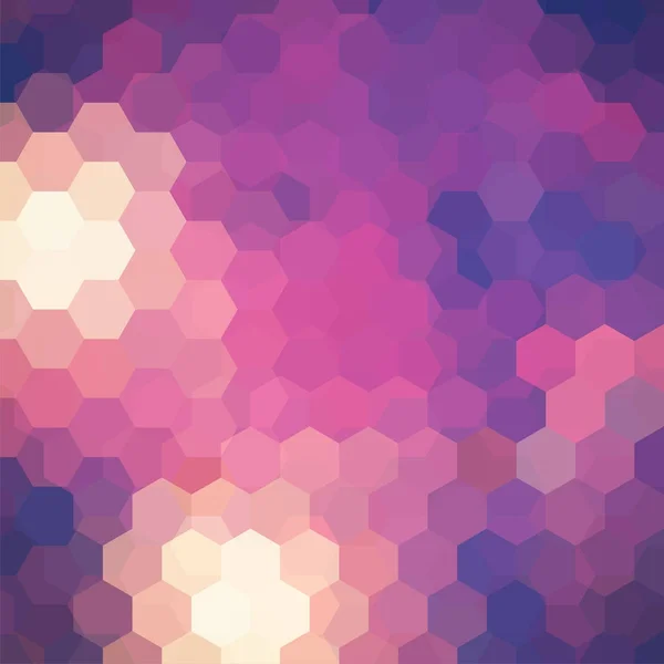 Pozadí z fialových šestiúhelníků. Čtvercová kompozice s geometrickými tvary. Eps 10 — Stockový vektor