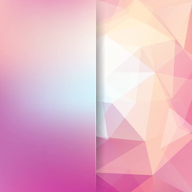 Poligonal vektör arka plan. Arka plan bulanıklık. Kullanılabilir kapak tasarımı, kitap tasarımı, Web sitesi arka plan. Vektör çizim. Pastel pembe renk.