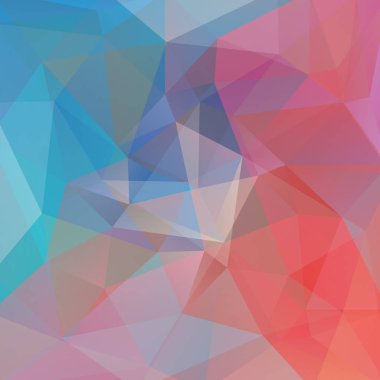 Arka plan mavi, pembe üçgen oluşan. İş sunumları veya web şablonu afiş afiş için geometrik tasarım. Vektör çizim