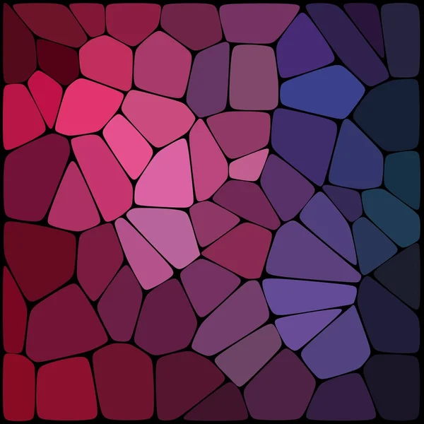 Abstrakter Hintergrund, bestehend aus schwarzen Linien mit abgerundeten Kanten in verschiedenen Größen und rosa, lila, blauen geometrischen Formen. Vektorillustration. — Stockvektor