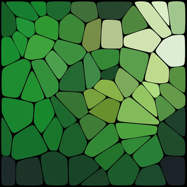 抽象的な背景の異なるサイズと緑の幾何学的形状の丸みを帯びたエッジと黒線から成る。ベクトル図. — ストックベクタ