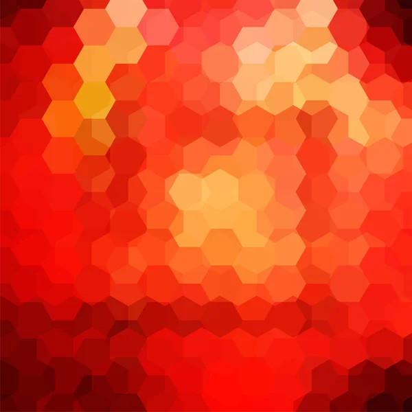 Abstrakter Hintergrund bestehend aus roten, gelben und orangefarbenen Sechsecken. geometrisches Design für Unternehmenspräsentationen oder Webvorlagen-Banner-Flyer. Vektorillustration — Stockvektor