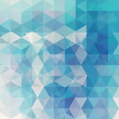 Geometrik desen, üçgen mavi ve beyaz tonları arka planda vektör. İllüstrasyon model