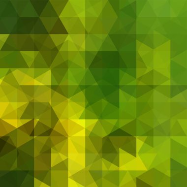 Geometrik desen, üçgen vektör arkaplanı yeşil tonlarda. Görüntü düzeni