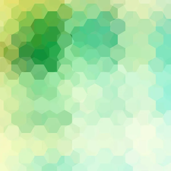 Абстрактний фон, що складається з зелених гексагонів. Геометричний дизайн для бізнес-презентацій або банерів веб-шаблонів. Векторні ілюстрації — стоковий вектор