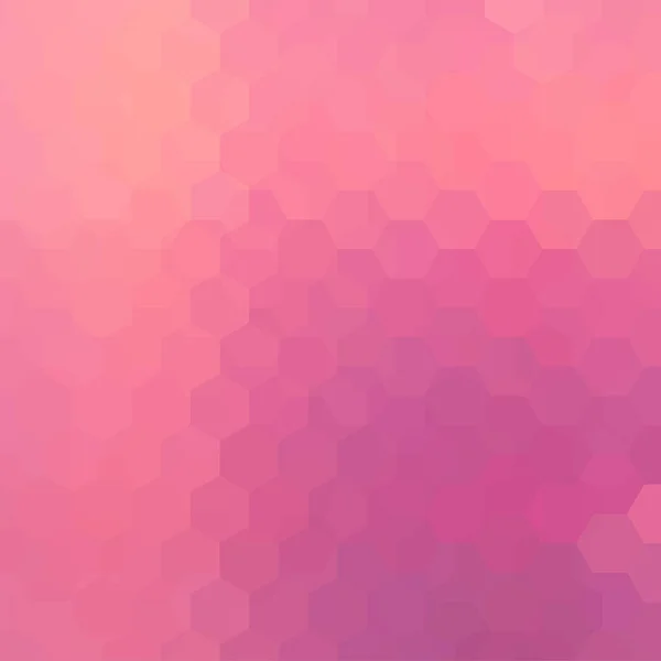 Fondo vectorial con hexágonos rosados. Se puede utilizar en el diseño de portada, diseño de libros, fondo del sitio web. Ilustración vectorial — Archivo Imágenes Vectoriales