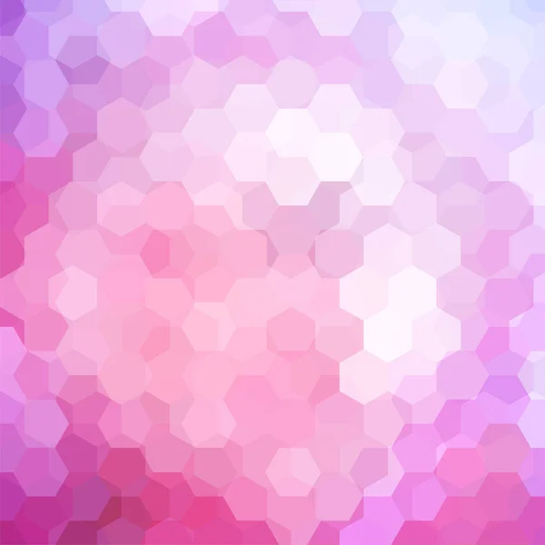 Background made of pink, white hexagons. Square composition with geometric shapes. Eps 10 — Stock Vector