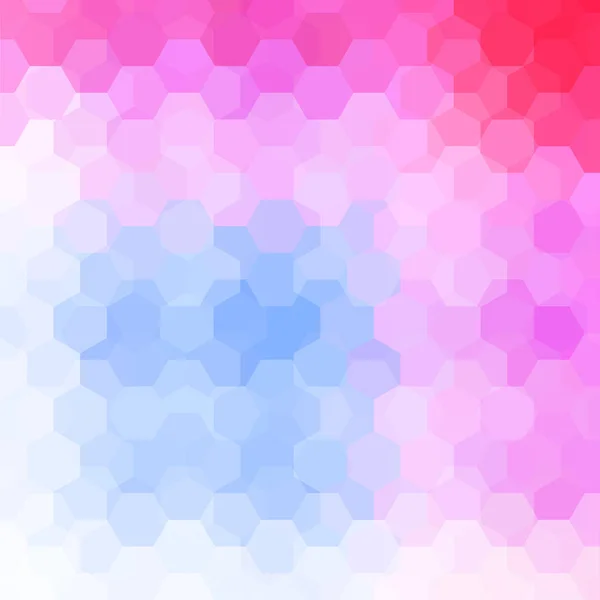 Fundo de rosa, branco, formas geométricas azuis. Padrão mosaico. Vector EPS 10. Ilustração vetorial — Vetor de Stock