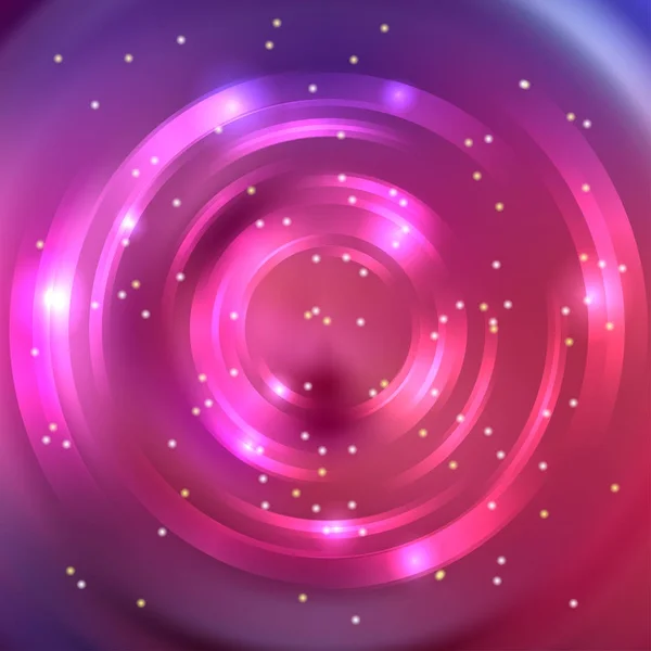 Fundo abstrato, Túnel de círculo brilhante. Papel de parede geométrico moderno elegante. Ilustração vetorial. Rosa, cores roxas . —  Vetores de Stock