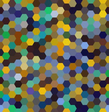 Kahverengi, mavi, siyah, yeşil altıgen yanarak bahislerin doğru ile vektör arka plan. Kumaş ve kağıt veya dekorasyon üzerine yazdırmak için kullanılan.