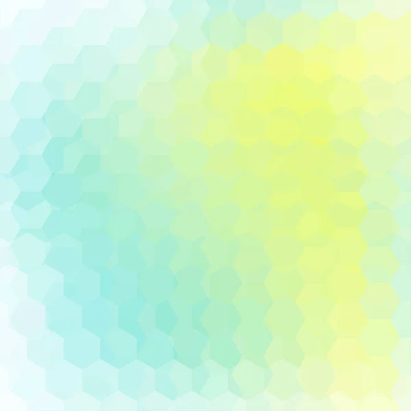 Fond composé d'hexagones blancs, verts et jaunes. Composition carrée aux formes géométriques. Eps 10 — Image vectorielle