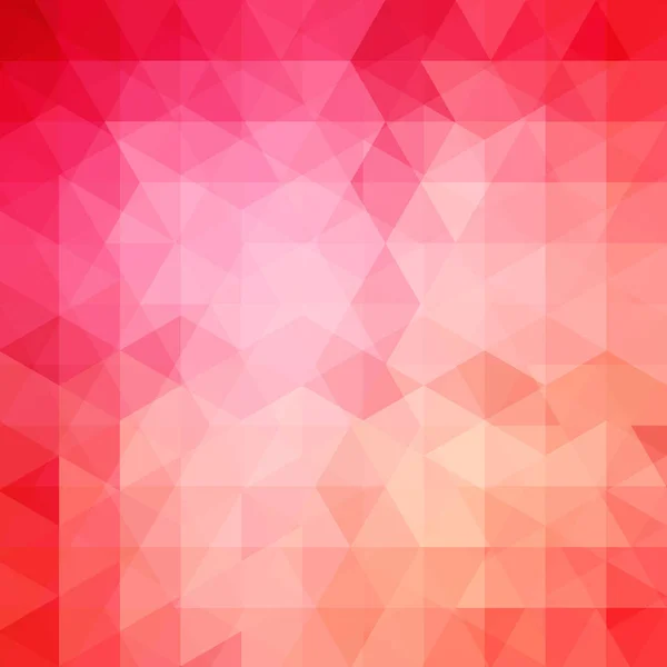 Fondo abstracto de mosaico. Fondo geométrico triangular. Elementos de diseño. Ilustración vectorial. Rosa, rojo, naranja colores . — Vector de stock