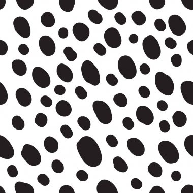 Siyah noktalar soyut seamless modeli. El sorunsuz noktalar zemin boyalı. Vektör arka plan