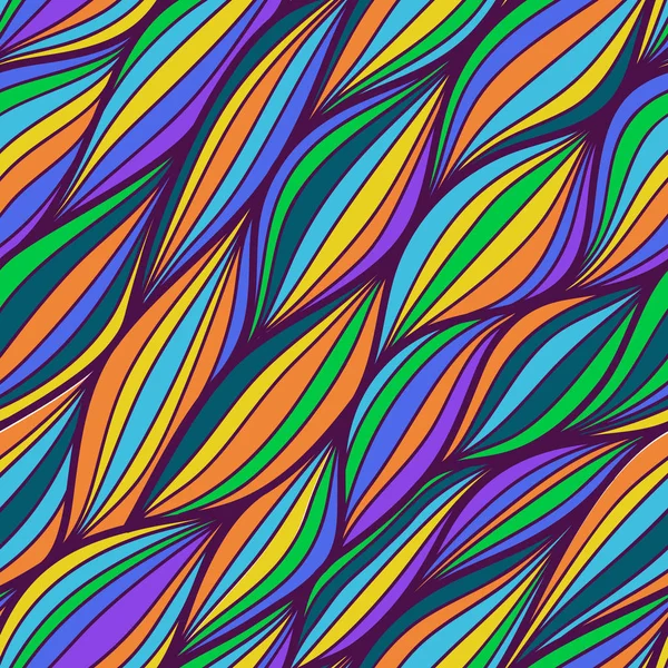 Абстрактный бесшовный орнамент. Красочный фон с волнами. Геометрические абстрактные формы. векторная иллюстрация — стоковый вектор