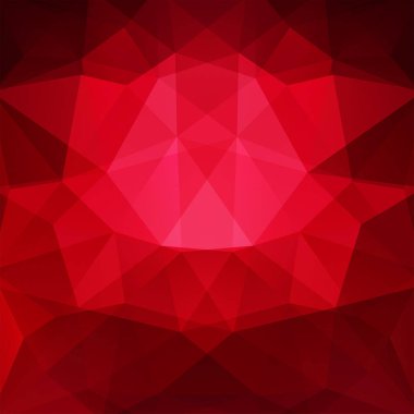 Geometrik şekillerin arka planı. Kırmızı mozaik desen. Vektör EPS 10. Vektör illüstrasyonu