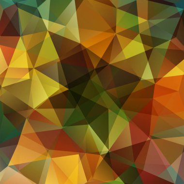 Poligonal vektör arka plan. Kullanılabilir kapak tasarımı, kitap tasarımı, Web sitesi arka plan. Vektör çizim. Kahverengi, yeşil renkler.