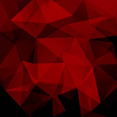Soyut kırmızı poligon vektör arka plan. Karanlık geometrik vektör çizim. Yaratıcı tasarım şablonu.