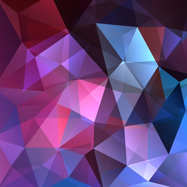 Bakgrund av rosa, lila, blå trianglar. Fyrkantig sammansättning med geometriska former. EPS-10 — Stock vektor