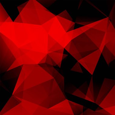 Arka plan kırmızı, Siyah üçgen oluşan. İş sunumları veya web şablonu afiş afiş için geometrik tasarım. Vektör çizim