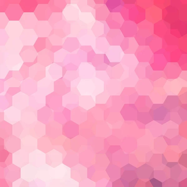 Abstrakter Hintergrund, bestehend aus roten, rosa, weißen Sechsecken. geometrisches Design für Unternehmenspräsentationen oder Webvorlagen-Banner-Flyer. Vektorillustration — Stockvektor