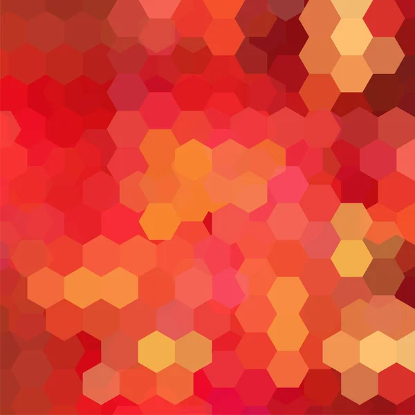 Fond abstrait composé d'hexagones rouges et orange. Conception géométrique pour les présentations professionnelles ou le flyer de bannière de modèle Web. Illustration vectorielle — Image vectorielle