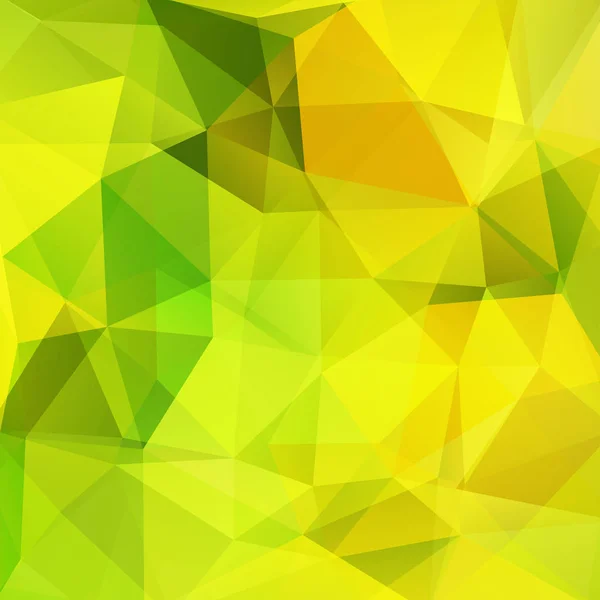 Abstract mosaic background. Triangle geometric background. Design elements. Vector illustration. Green, yellow colors. — Stock Vector