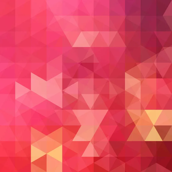 Fondo hecho de triángulos rojos, rosas y amarillos. Composición cuadrada con formas geométricas. Eps 10 — Vector de stock