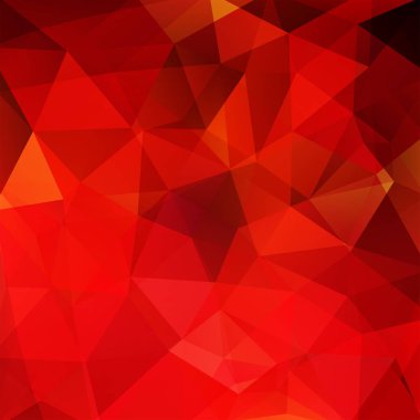 Soyut kırmızı mozaik arkaplan. Üçgen geometrik arkaplan. Tasarım elemanları. Vektör illüstrasyonu