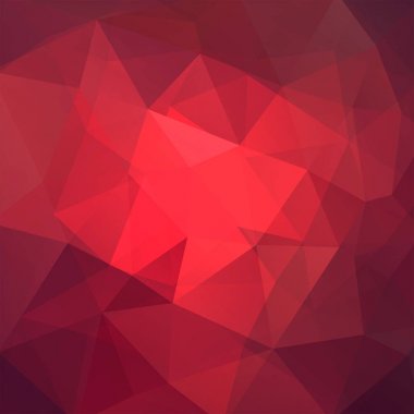 Kırmızı, pembe geometrik şekillerin arka planı. Mozaik model. Vektör EPS 10. Vektör illüstrasyonu