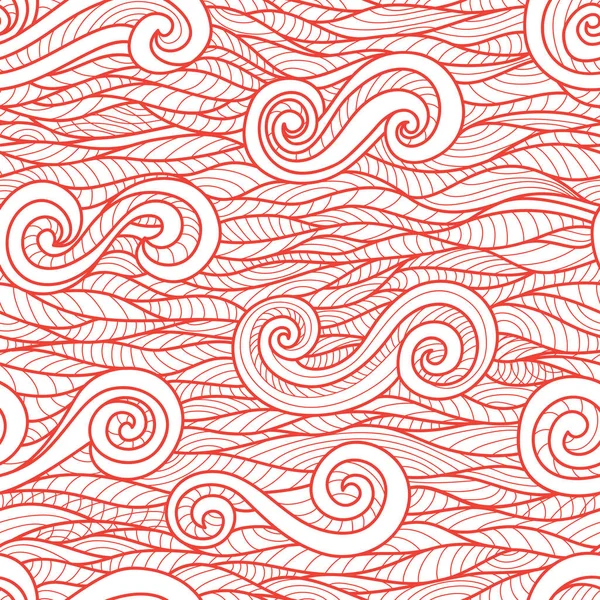 光ベクトルで抽象的なシームレスの手描きのパターン。波のパターン — ストックベクタ