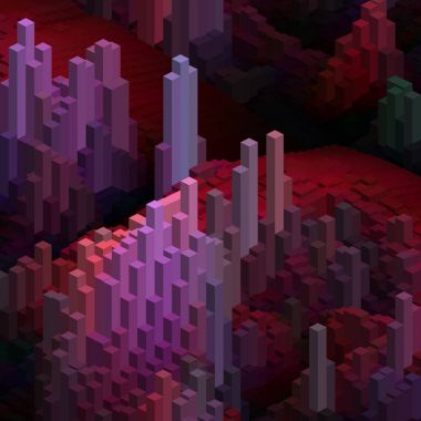 Arka plan küp dekorasyonu ile. Vektör çizim. Kırmızı, siyah renk.