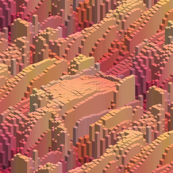 Abstrakta kuber bakgrund för design. Vector Eps10 röd, rosa, orange färger. — Stock vektor