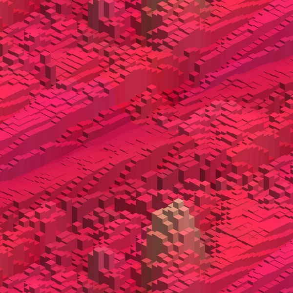 Würfel in einem abstrakten Muster für einen Hintergrund. rot, rosa Farben. — Stockvektor