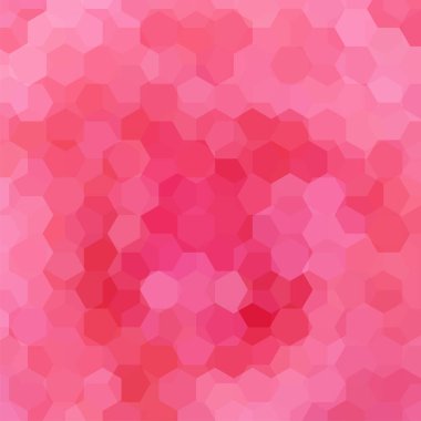 Soyut altıgen vektör arkaplanı. Pembe geometrik vektör çizimi. Yaratıcı tasarım şablonu.