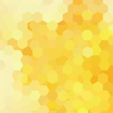 Soyut altıgenler arka plan vektör. Sarı geometrik vektör çizim. Yaratıcı tasarım şablonu.