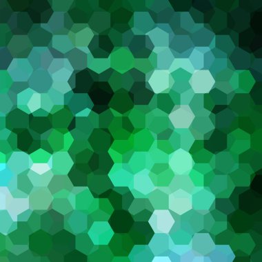 Soyut altıgen vektör arkaplanı. Yeşil geometrik vektör çizimi. Yaratıcı tasarım şablonu.