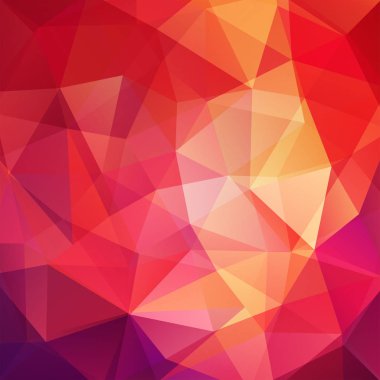 Kırmızı, sarı, turuncu geometrik şekiller arka plan. Renkli mozaik desen. Vektör Eps 10. Vektör çizim
