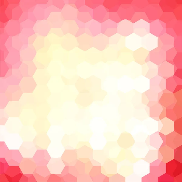 Vektorhintergrund mit roten, rosa, weißen Sechsecken. kann im Cover-Design, Buchdesign, Website-Hintergrund verwendet werden. Vektorillustration — Stockvektor