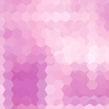 Geometrik şekillerin arka planı. Pembe mozaik desen. Vektör EPS 10. Vektör illüstrasyonu