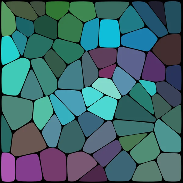Abstraktní pozadí skládající se z černé čáry se zaoblenými hranami z různých velikostí a zelená, růžová geometrické obrazce. Vektorové ilustrace. — Stockový vektor
