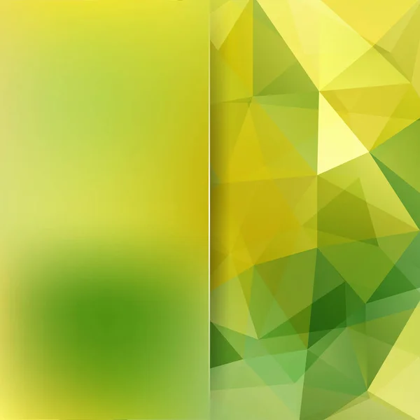 Fundo mosaico abstrato. Contexto azul. Fundo geométrico triangular. Elementos de design. Ilustração vetorial. Amarelo, cores verdes. — Vetor de Stock