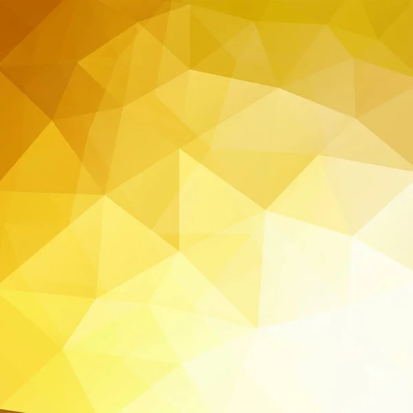 Abstract mozaïek achtergrond. Driehoek geometrische achtergrond. Ontwerpelementen. Vector illustratie. Gele, witte kleuren. — Stockvector