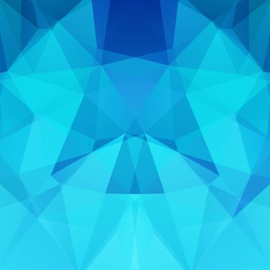 Soyut mavi mozaik arka plan. Üçgen geometrik arkaplan. Tasarım elemanları. Vektör illüstrasyonu