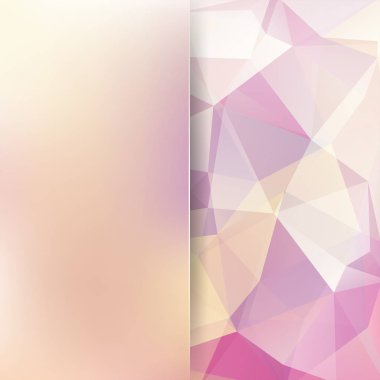 Poligonal vektör arka plan. Arka plan bulanıklık. Kullanılabilir kapak tasarımı, kitap tasarımı, Web sitesi arka plan. Vektör çizim. Pastel pembe renk.