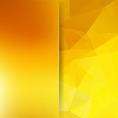 Soyut geometrik tarzı sarı arka plan. Cam ile arka plan bulanıklık. Vektör çizim